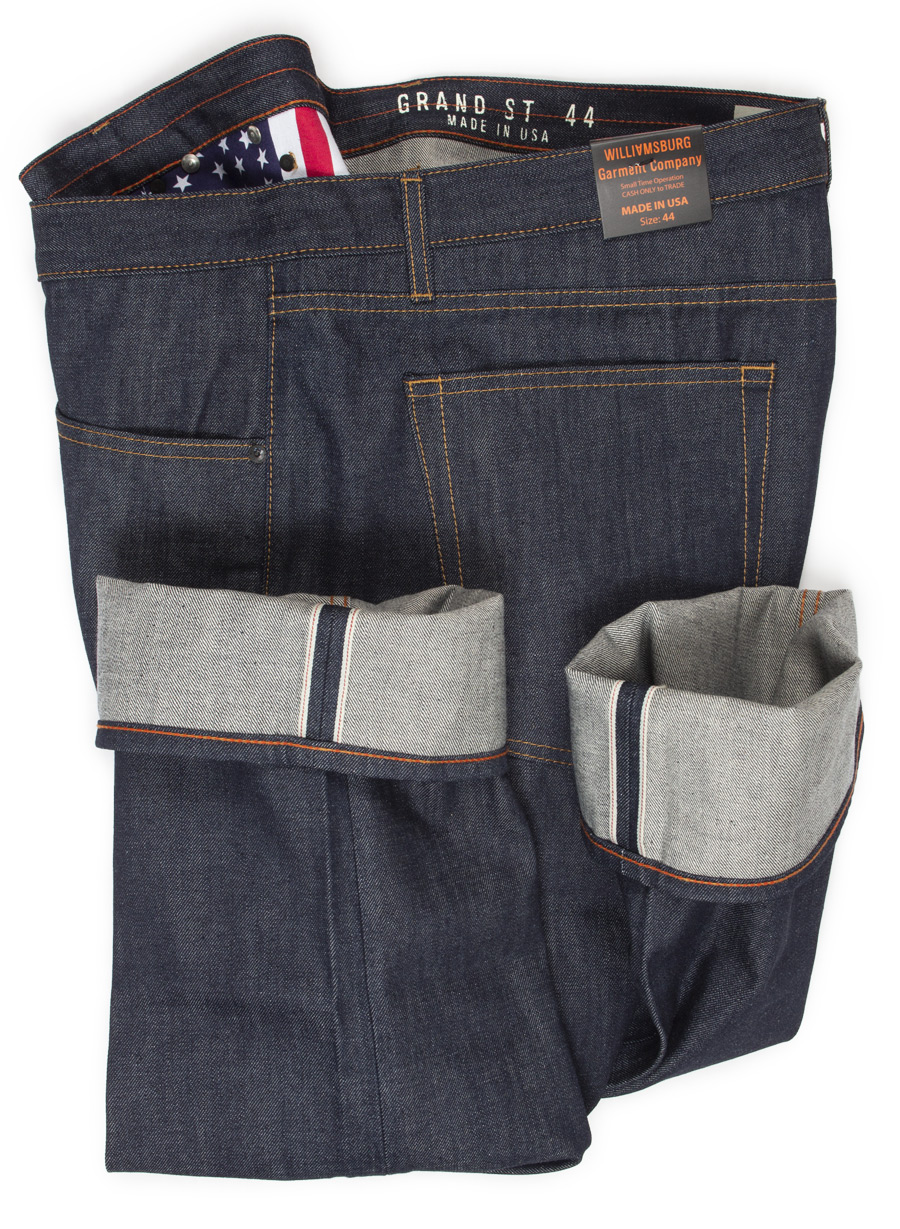 Williamsburg big men's selvedge size 44 raw denim jeans made in USA Williamsburg big men's selvedge size 44 raw denim jeans made in USA